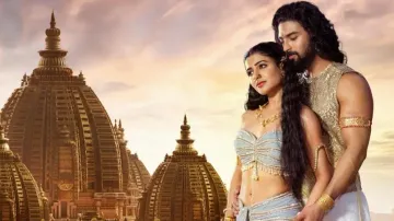 Samantha and Dev Mohan in Shaakuntalam's poster 