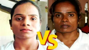 Dutee Chand (Left) & Saraswati Chand (Right)