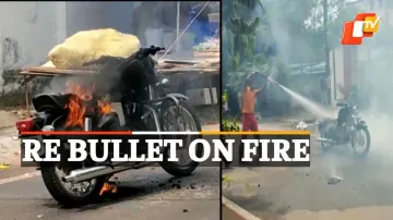Royal Enfield, Bullet Motorcycle, Catches Fire
