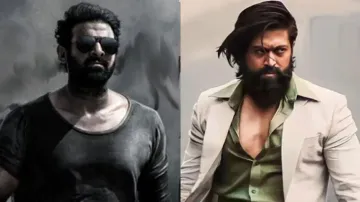 Prabhas in Salaar (Left) Yash in KGF 2 (Right)