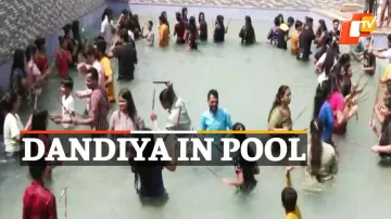 Navratri, Surat, Dandiya In Pool