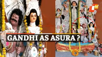 Mahatma Gandhi, Asura Idol, Kolkata, Durga Puja, OTV News