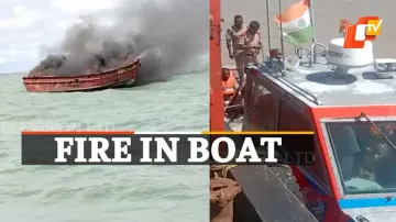  Boat Catches Fire