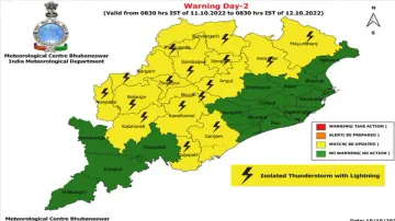 IMD issues yellow warning for thunderstorm