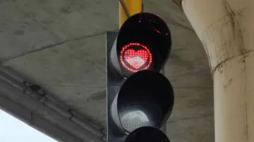 Heart Shaped Traffic Signal