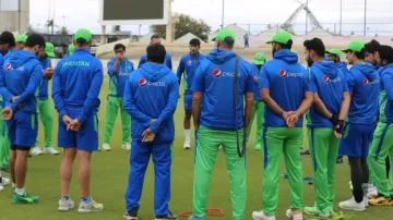 Pakistan players during a training session