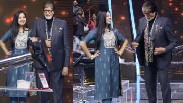 Amitabh Bachchan & Odisha contestant Pooja Tripathy