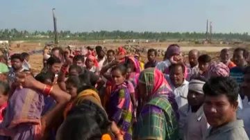 Ganjam villagers protest construction of fertilizer company; barge into site 