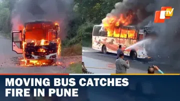 Bus Catches Fire,Pune