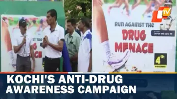 Kochi Police Department Run 3Kms In Anti-Drugs Awareness Campaign