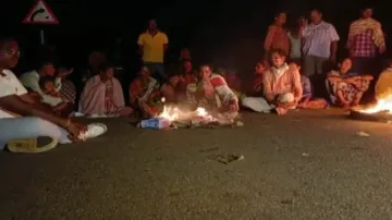 Road Blockade At Katameta, Malkangiri