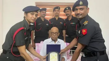 Watch: Indian Army earns kudos for celebrating retired soldier’s 100th birthday 