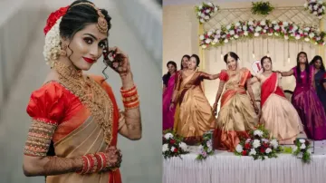 Bride sets wedding stage on fire with her girl squad