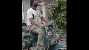 Scooter Used To Lift Sandbags