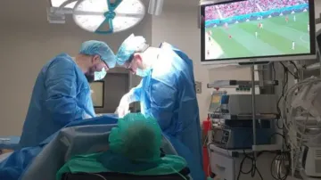 Man Watches FIFA Match During Surgery