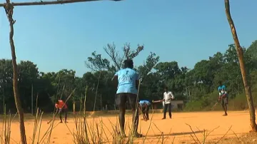 Youths Playing Hockey In Lulkidihi Village