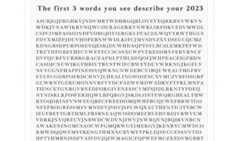 The first 3 words you see describe your 2023!