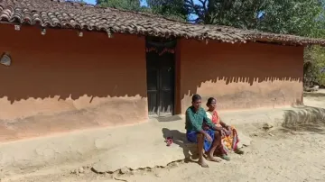 Thatched house of Nilam Sanjeep Xess