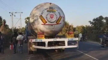  Gas tanker rams into bike in Bhawanipatna 