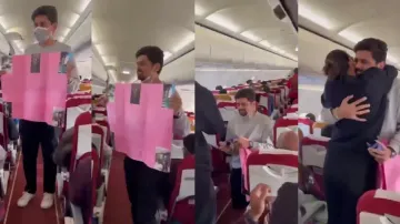 Man proposes girl on Air India flight