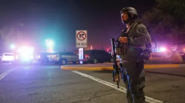 10 killed in California shooting, search launched for gunman