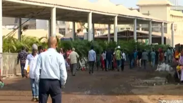 Path Opened For Pedestrians On Grand Road