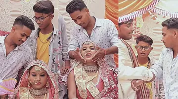 Groom slaps friend who touches bride on wedding 