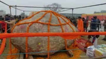 Gigantic shaligrams from Nepal reach Ayodhya
