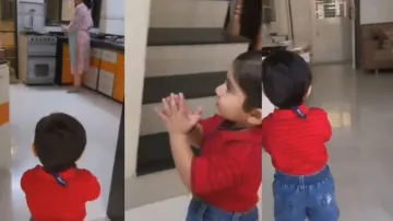 This little boy’s ‘sanskar’ before leaving for school will make your day; watch cutest video