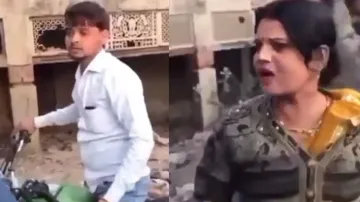 College boy proposes to woman double his age, gets thrashed with slippers; watch high-voltage drama