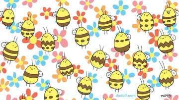 Spot the bee with unique pattern in 10 seconds