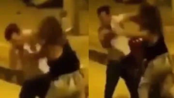Romance on street goes wrong as couple exchanges blows