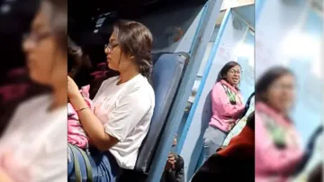 Girl smokes ‘ganja’ while travelling in express train, co-passenger shares video; watch