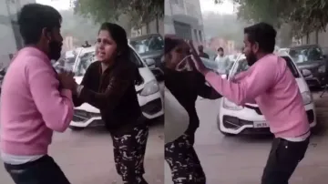 Young lady drags husband on streets over extramarital affair, warns against 2nd marriage; watch