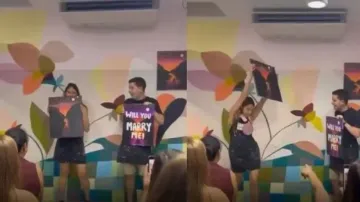 Girl gets proposed by boyfriend in most unexpected manner