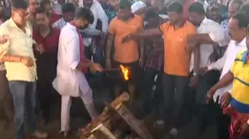 Pintu Nanda's Funeral Pyre At Swargadwar