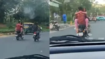 Another couple seen romancing on bike on Holi, cops launch manhunt after video goes viral