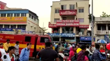 Fire At Garment Showroom In Puri