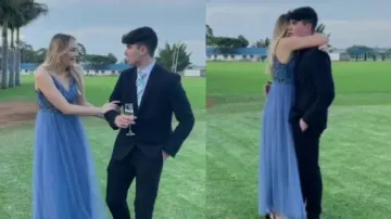 Girl surprises long-distance boyfriend, his adorable reaction says it all – Watch