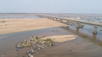 Dry Mahanadi Riverbed In Odisha
