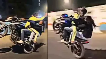 Mumbai youth performs stunt with two girls on bike, arrested after video goes viral; watch