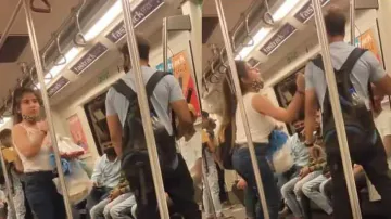 ‘Mummy ko bolungi mein dekh’, cute girl fights with boyfriend on metro, watch