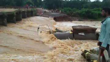 Gunupur bridge washed away, snaps closest Andhra link