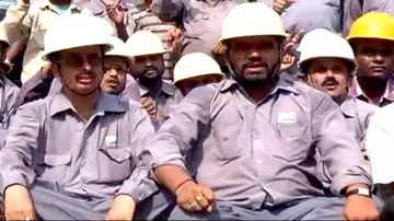 IMFA Therubali plant employees protest mining ban