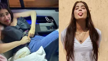 Janhvi Kapoor Shares Pics Struggling To Change Outfit In Car