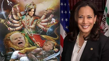 Tweet Showing Kamala Harris As Durga Slaying Trump Criticised