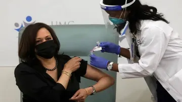Kamala Harris Receives First Dose Of Moderna Covid-19 Vaccine