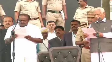Kumaraswamy takes oath as Karnataka Chief Minister