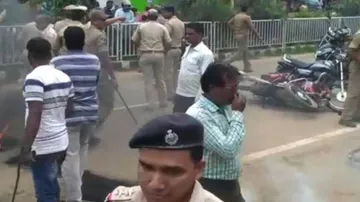 Tension erupts after infant death; police resort to lathicharge