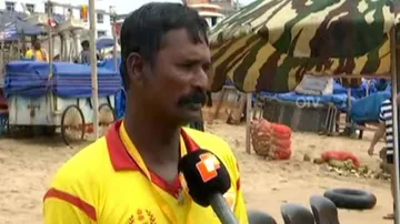 Odisha Woman Rescued By Lifeguards At Puri Sea Beach